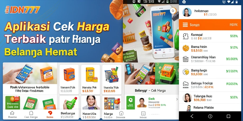 Antarmuka aplikasi IDN777 menampilkan perbandingan harga secara jelas.