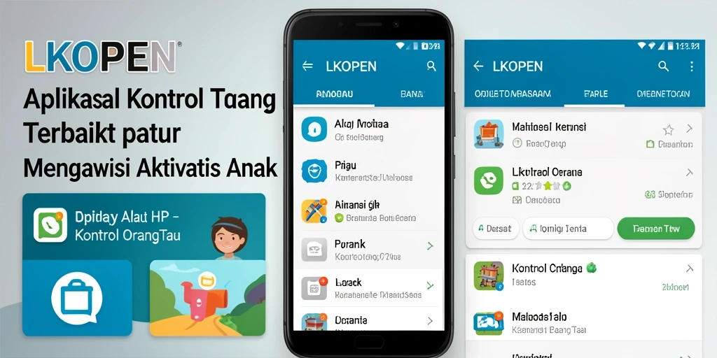 Tampilan antarmuka LKOPEN yang simpel dan informatif untuk pengawasan anak.