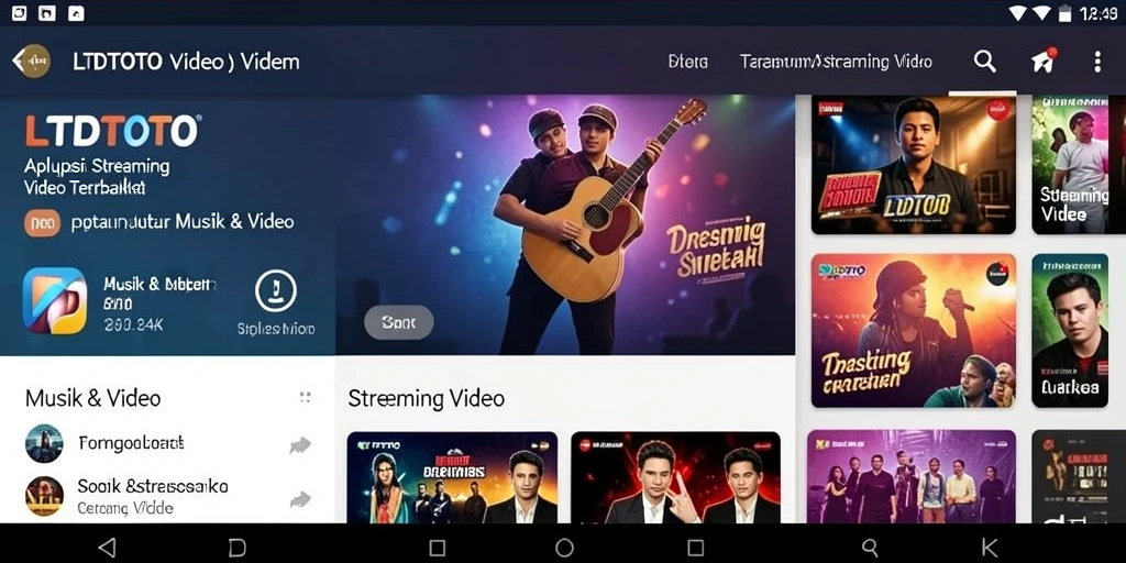 Antarmuka LTDTOTO dengan tampilan video streaming yang menarik.