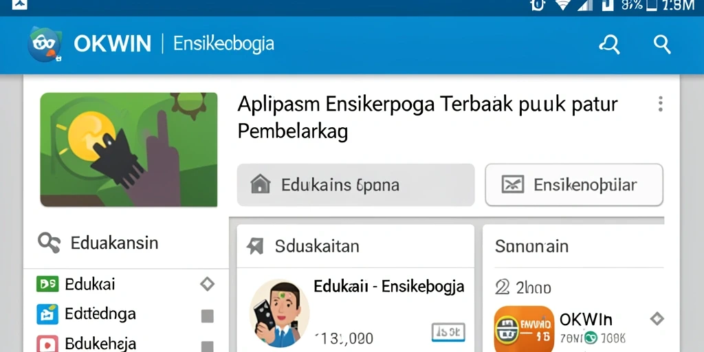 Antarmuka aplikasi OKWIN yang informatif dan menarik.