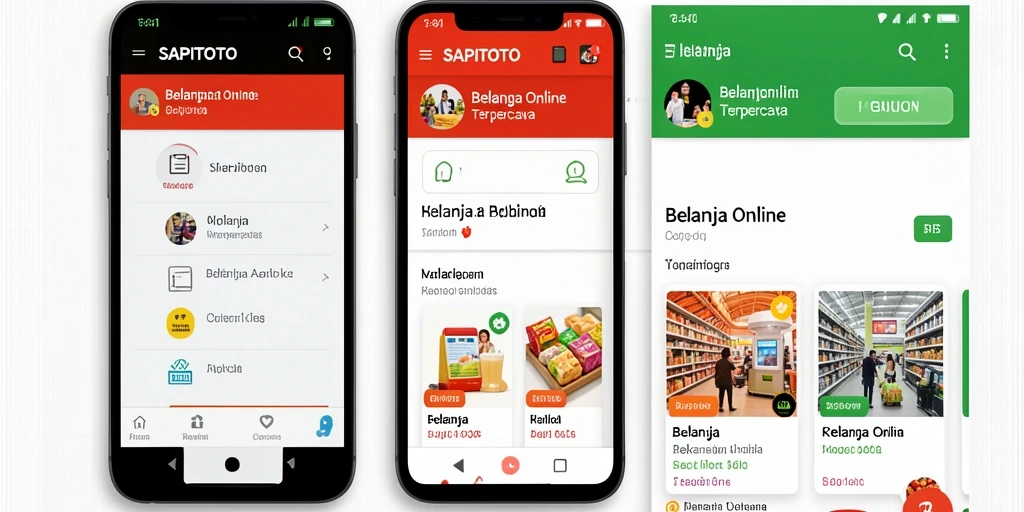 Antarmuka aplikasi SAPITOTO yang mudah digunakan untuk belanja online.