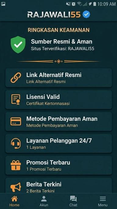 Tampilan kanal resmi rajawali55